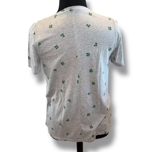 NWT LANE BRYANT Luckiest Clover Graphic Tee - 10/12 Grey/Green - Picture 3 of 11